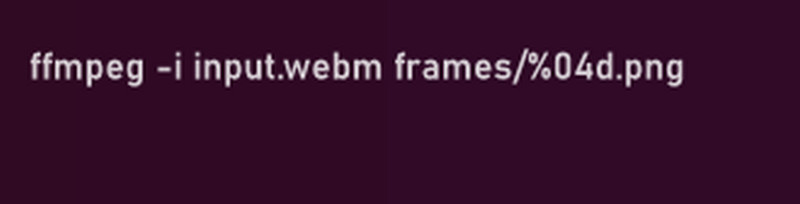 WebM in PNG FFmpeg Aufnahme