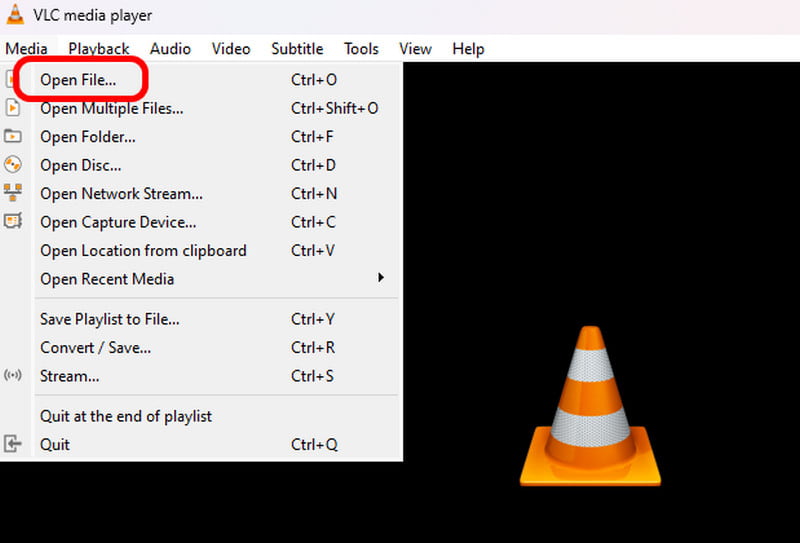 Medien Datei öffnen