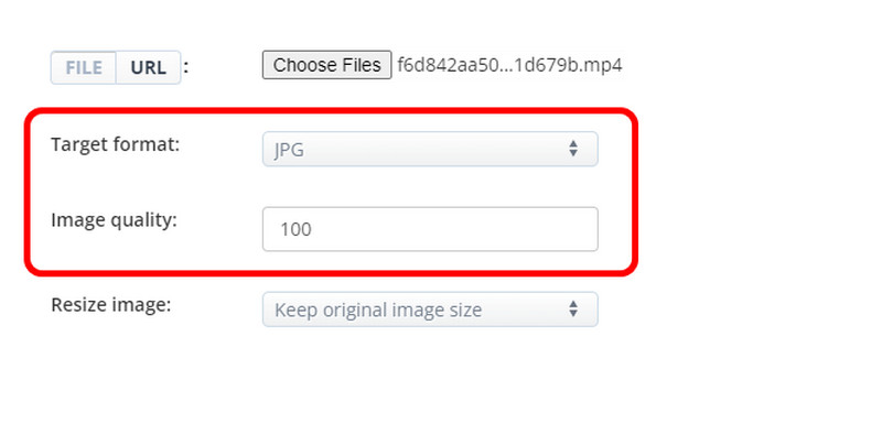 Bevorzugte Qualität auswählen – AConvert