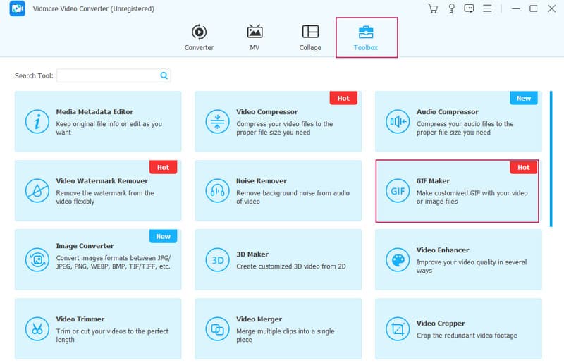 Vidmore GIF Maker AMV Tool wählen