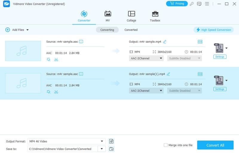 AAC‑Konverter Vidmore