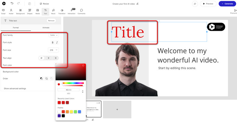 Text zum Video hinzufügen