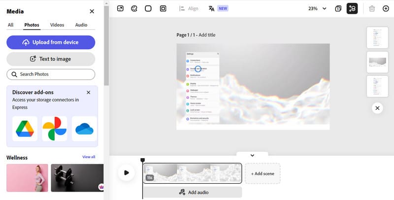Adobe Bilder hinzufügen