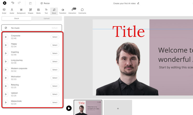Musik zum Video hinzufügen