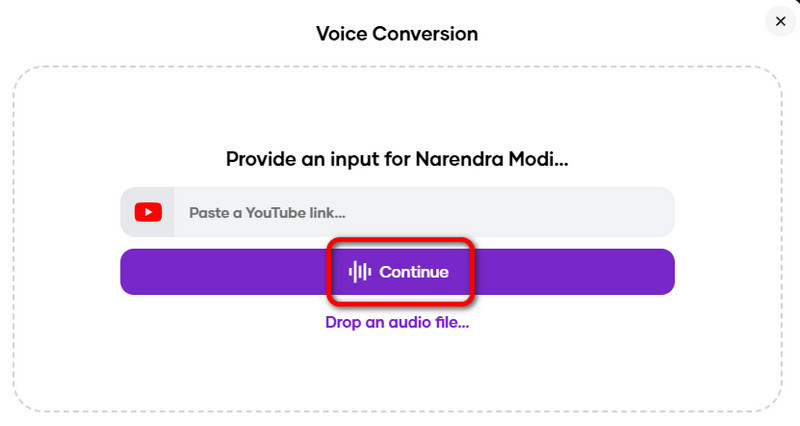 Schaltfläche „Continue“ klicken