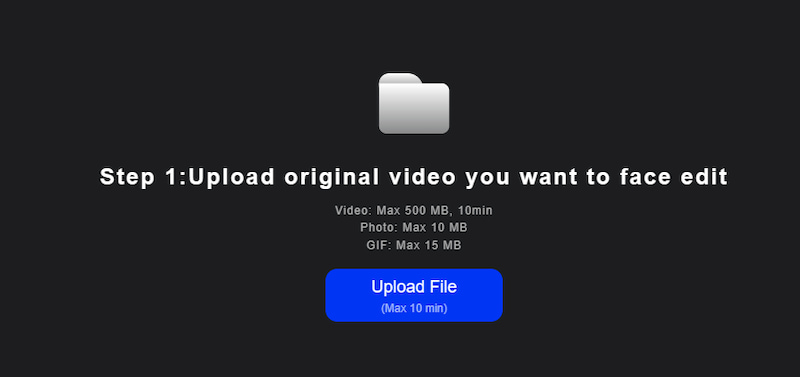 Deepswap-Oberfläche