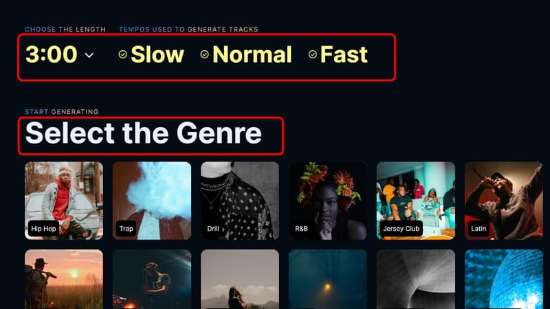 Mubert KI-Musikgenerator.