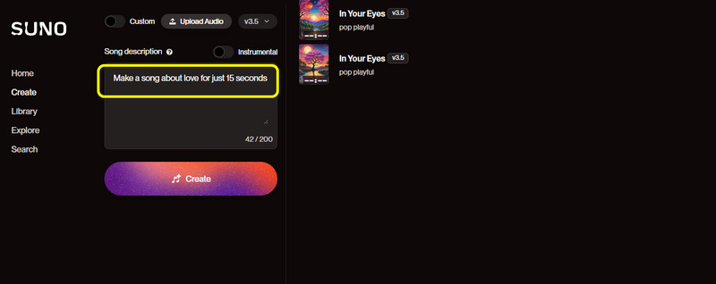 Eingabefeld für Prompt-Text