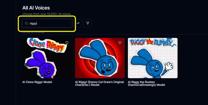 Nach Riggy‑KI‑Stimme suchen