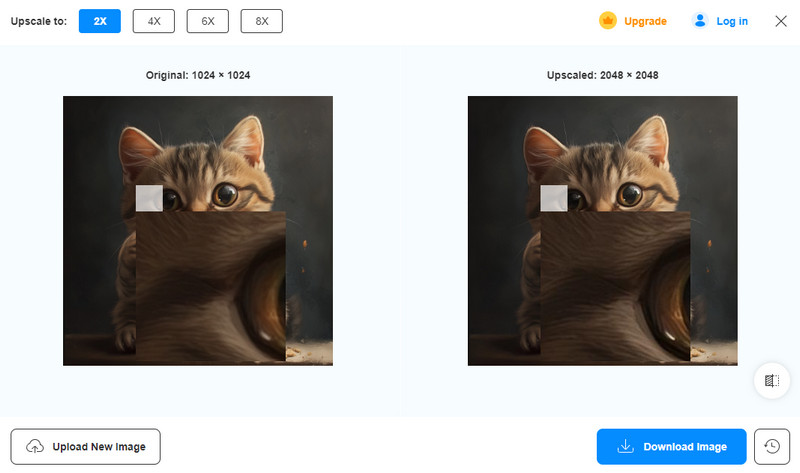 Vidmore-Tool zur Verbesserung der generierten Bilder