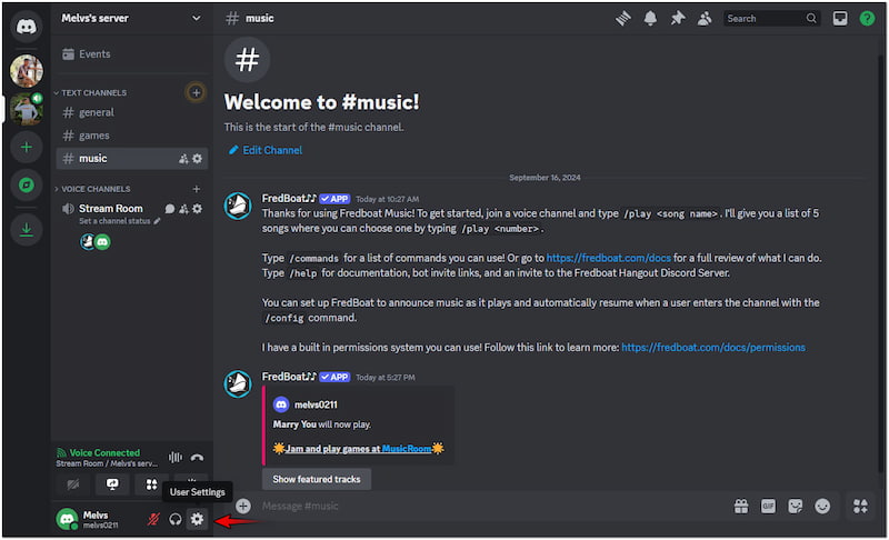 Access User Settings