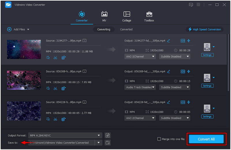 MP4-Konvertierung starten