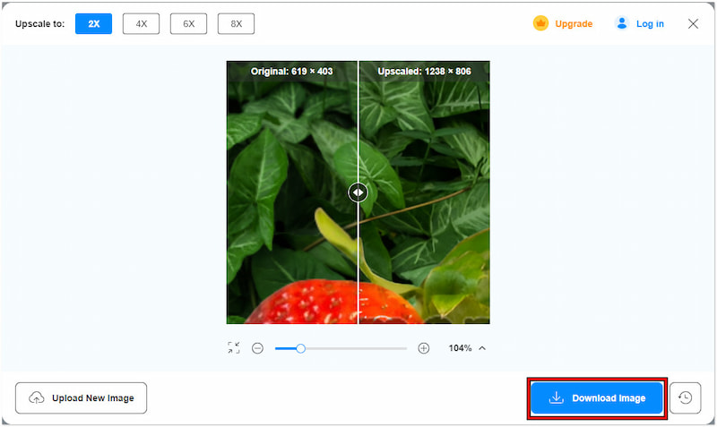 Hochskaliertes Bild herunterladen