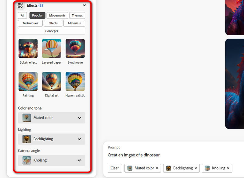 Die generierten Bilder bearbeiten