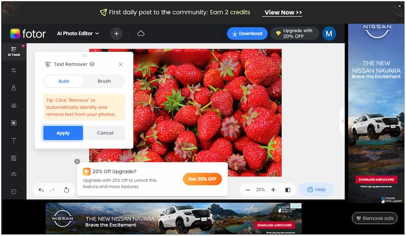 Wasserzeichenentfernung starten