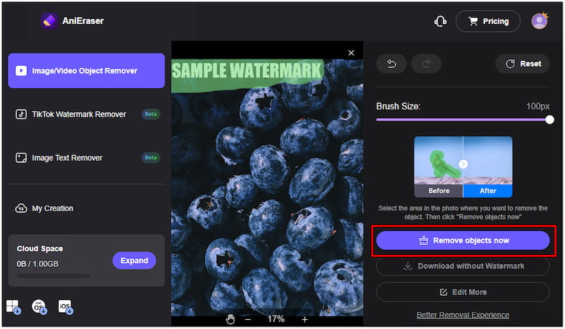 Objekt jetzt entfernen