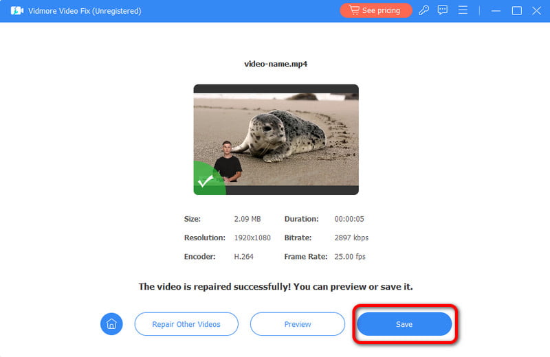 Schaltfläche „Speichern“ unten
