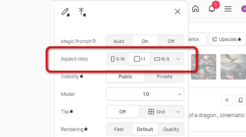 Seitenverhältnis wählen