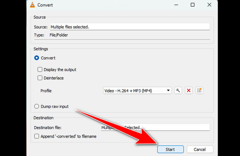 Start-Schaltfläche Videos zusammenführen