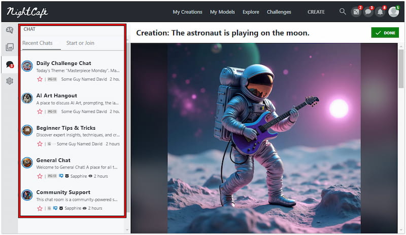 Lebendige KI-Kunst-Community