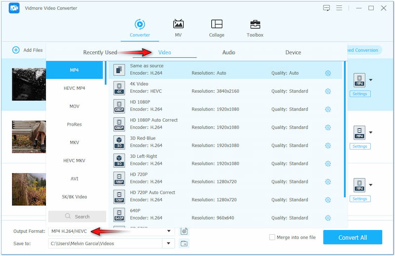 Kompatibles Format wählen