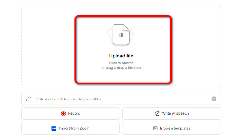 Auf die Schaltfläche „Hochladen“ klicken