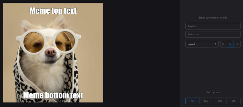 Clideo‑Meme‑Maker‑Funktion