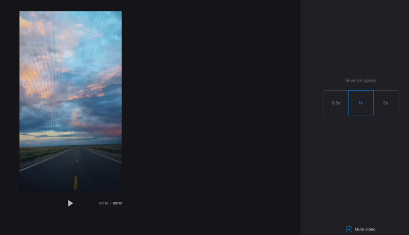 Clideo‑Reverse‑Funktion