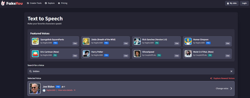 Fakeyou‑AI‑Stimmen‑Generator