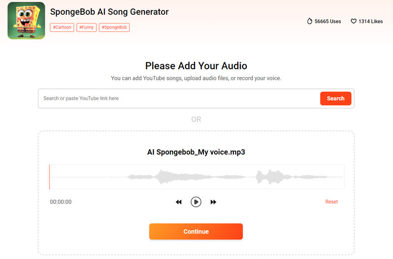 Fineshare Spongebob KI-Stimme.
