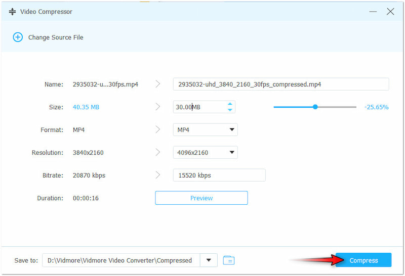 Videokomprimierung starten
