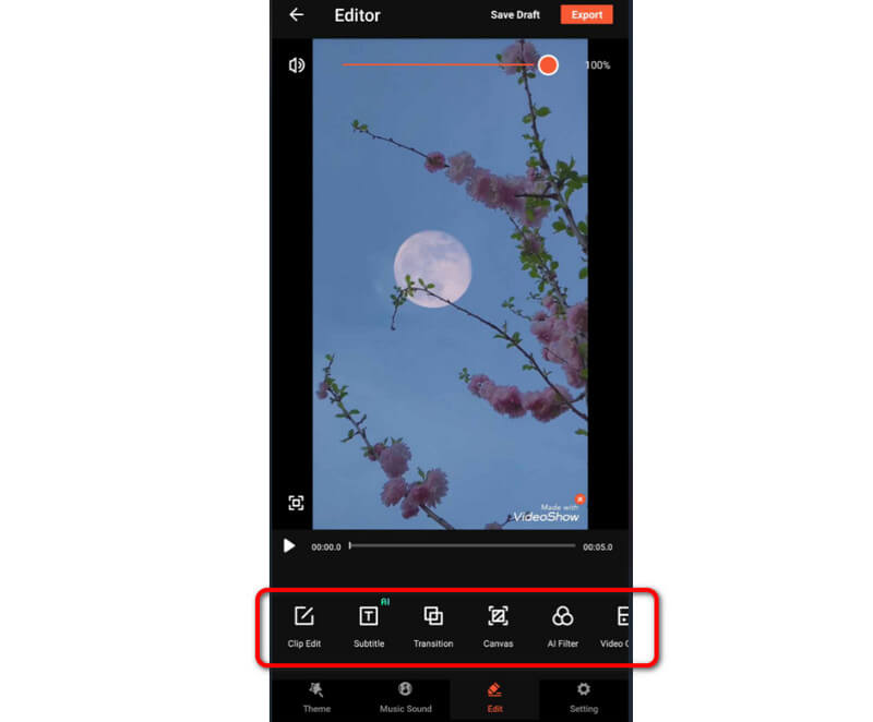 Funktion „Bearbeiten“ drücken