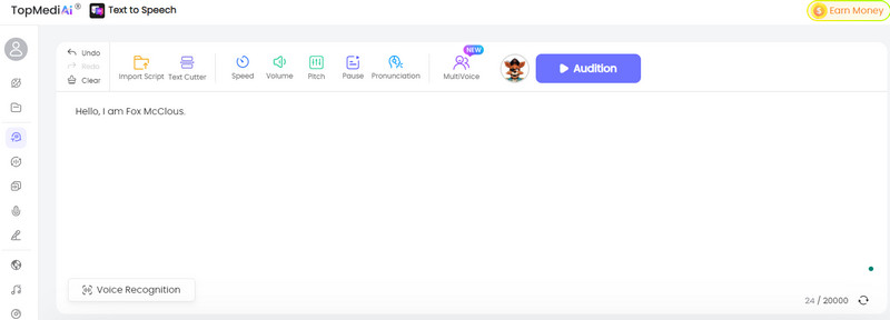 Topmedia AI Fox‑Stimmengenerator