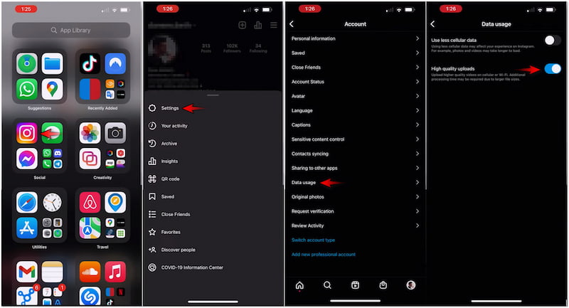 4K‑Video auf Instagram hochladen