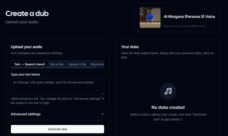 VoiceDub Megami KI‑Stimmen-Generator