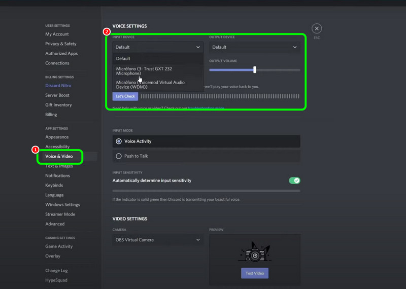Voice-/Video‑Eingabe-/Ausgabegerät
