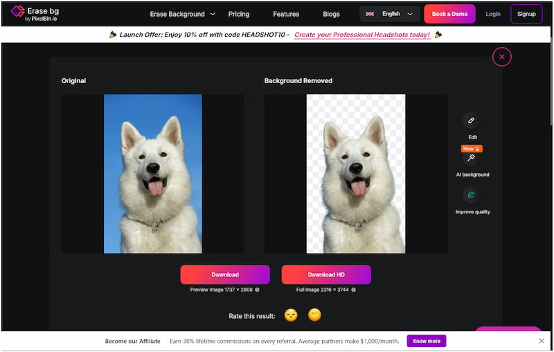 Automatisierte Hintergrundentfernung