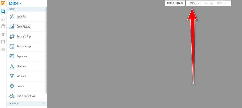 Auf „Open“ klicken und Datei hochladen