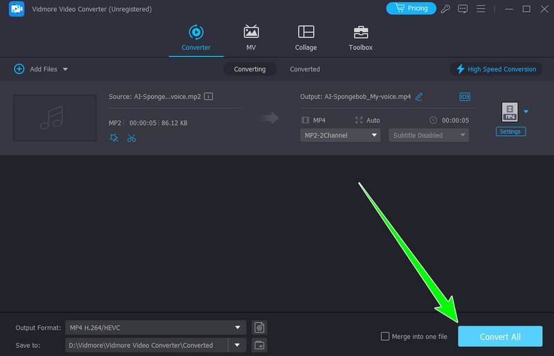 Convert-All-Schaltfläche Vidmore