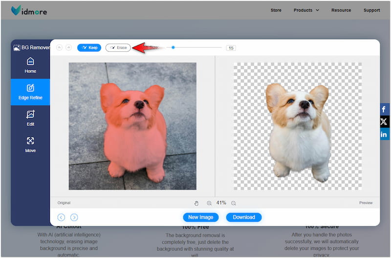 Motivkanten verfeinern