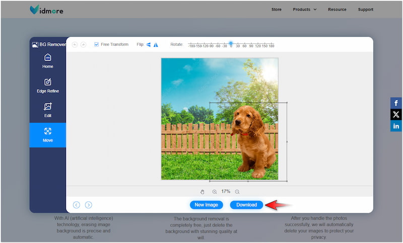 Bearbeitetes Bild speichern
