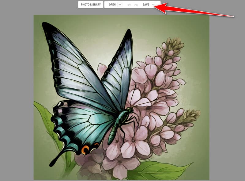 Das bearbeitete Bild in iPiccy speichern