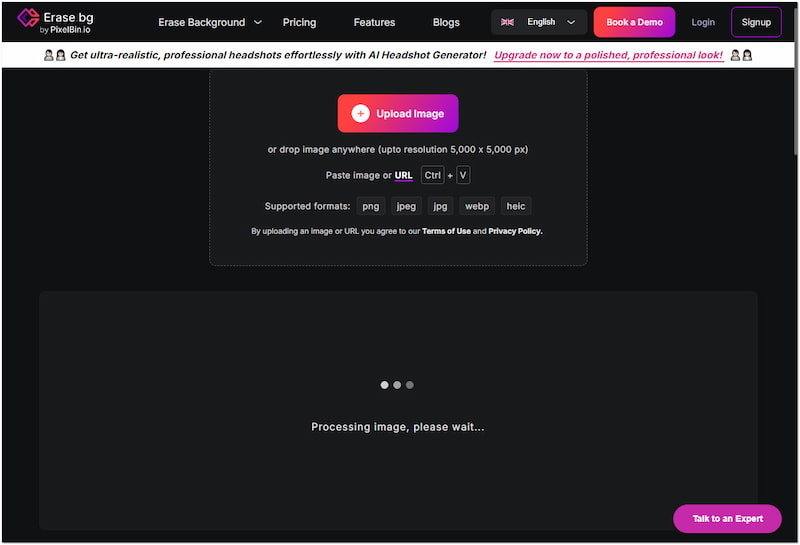 Hintergrundisolierung starten