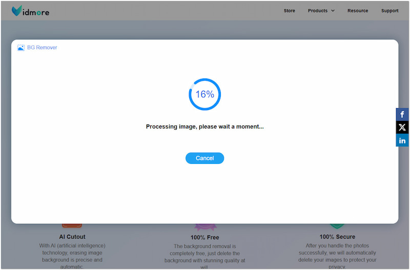Hintergrundentfernung starten
