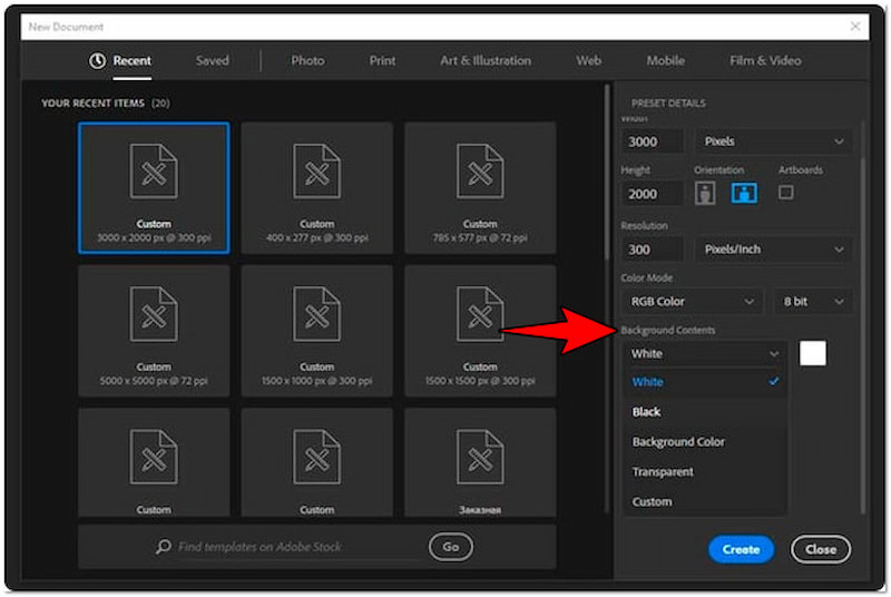 Hintergrundinhalte aufrufen