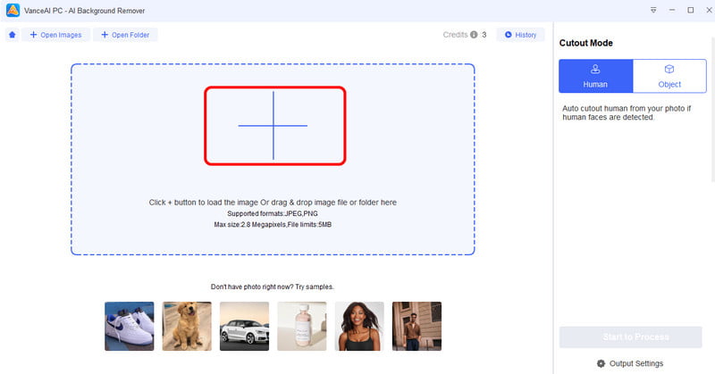 Foto hinzufügen – VanceAI Background Remover