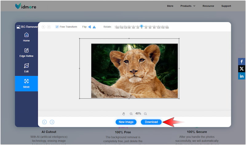 Bearbeitetes Bild exportieren