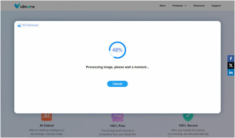 Hintergrundentfernung starten