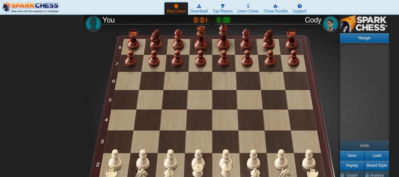 Sparkchess Spiele-Website
