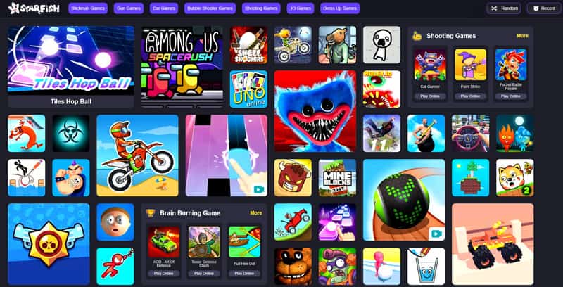 Starfish Spiele-Website